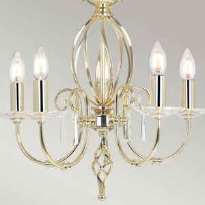 Aegean 5-Light Chandelier Polished Brass - Comet Lighting