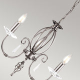 Aegean 5-Light Chandelier Polished Nickel - Comet Lighting