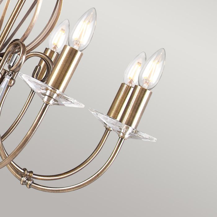 Aegean 8-Light Chandelier Aged Brass - Comet Lighting