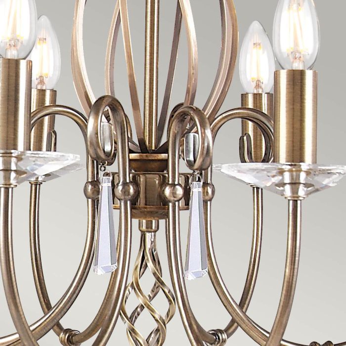 Aegean 8-Light Chandelier Aged Brass - Comet Lighting