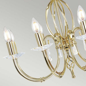 Aegean 8-Light Chandelier Polished Brass - Comet Lighting