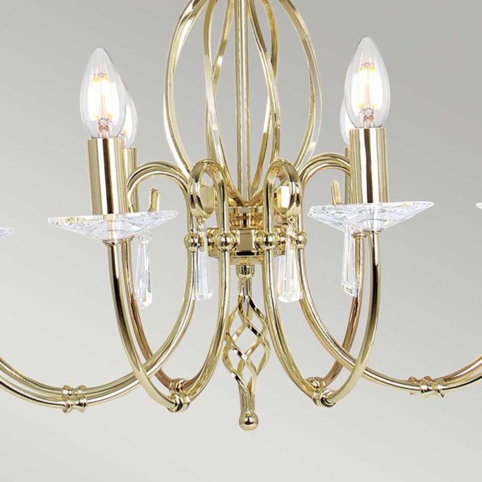 Aegean 8-Light Chandelier Polished Brass