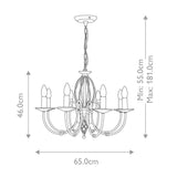 Aegean 8-Light Chandelier Polished Brass