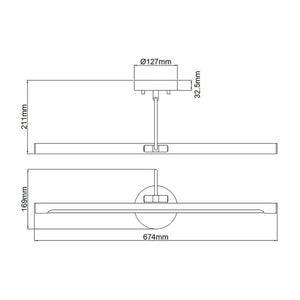 Alton 1 Light Large LED Picture Light - Brushed Brass - Comet Lighting