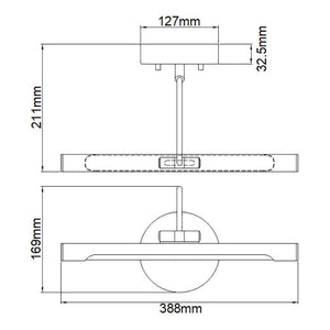 Alton 1 Light Small LED Picture Light - Polished Chrome - Comet Lighting
