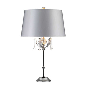 Amarilli 1 Light Table Lamp - Black/Silver - Comet Lighting