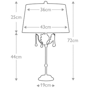 Amarilli 1 Light Table Lamp - Bronze/Gold - Comet Lighting