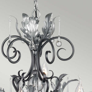 Amarilli 10-Light Chandelier Black/Silver - Comet Lighting