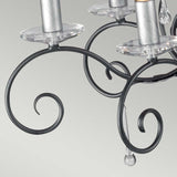 Amarilli 10-Light Chandelier Black/Silver - Comet Lighting