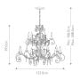 Amarilli 15 Light Chandelier - Bronze