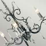 Amarilli 3-Light Chandelier Black/Silver - Comet Lighting