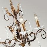 Amarilli 3-Light Chandelier Bronze/Gold - Comet Lighting