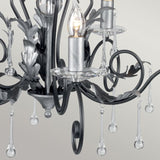 Amarilli 5-Light Chandelier Black/Silver - Comet Lighting