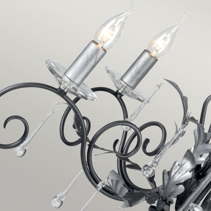 Amarilli 5-Light Chandelier Black/Silver - Comet Lighting