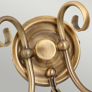 Artisan 2 Light Wall Light - Aged Brass - Comet Lighting