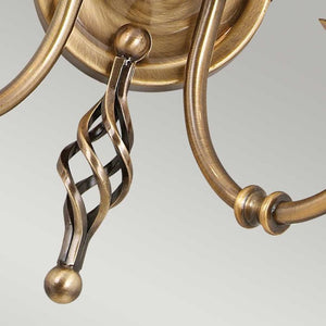 Artisan 2 Light Wall Light - Aged Brass - Comet Lighting