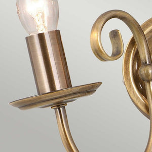 Artisan 2 Light Wall Light - Aged Brass - Comet Lighting