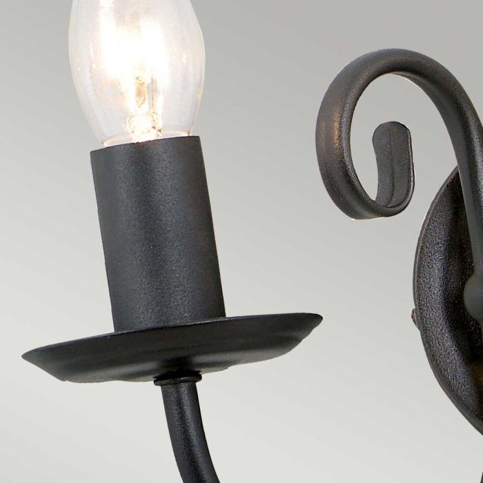 Artisan 2-Light Wall Light Black - Comet Lighting