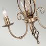 Artisan 3 Light Chandelier - Aged Brass