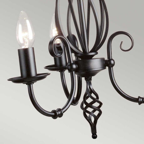 Artisan 3 Light Chandelier - Black