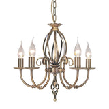 Artisan 5 Light Chandelier - Aged Brass