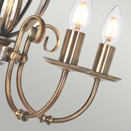 Artisan 5 Light Chandelier - Aged Brass