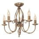 Artisan 5 Light Chandelier - Aged Brass