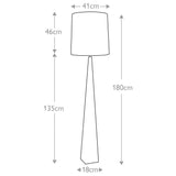 Ascent 1 Light Floor Lamp - Polished Nickle