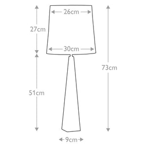 Ascent 1 Light Table Lamp - Polished Nickle - Comet Lighting