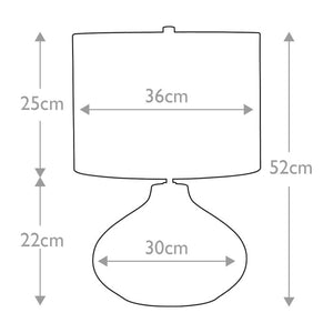 Bailey 1 Light Table Lamp - Comet Lighting