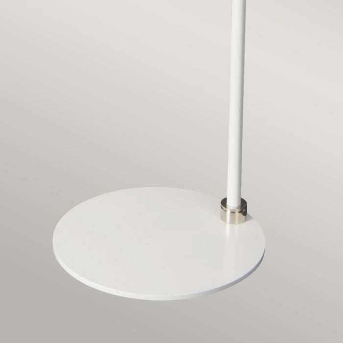 Balance 1-Light Floor Lamp White/Polished Nickel - Comet Lighting