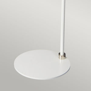 Balance 1 Light Floor Lamp - White and Polished Nickel - Comet Lighting