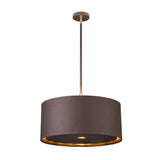 Balance 1 Light Pendant - Brown and Polished Brass