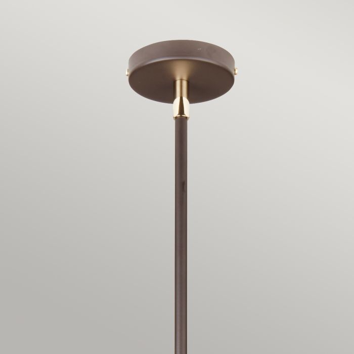 Balance 1 Light Pendant - Brown and Polished Brass - Comet Lighting