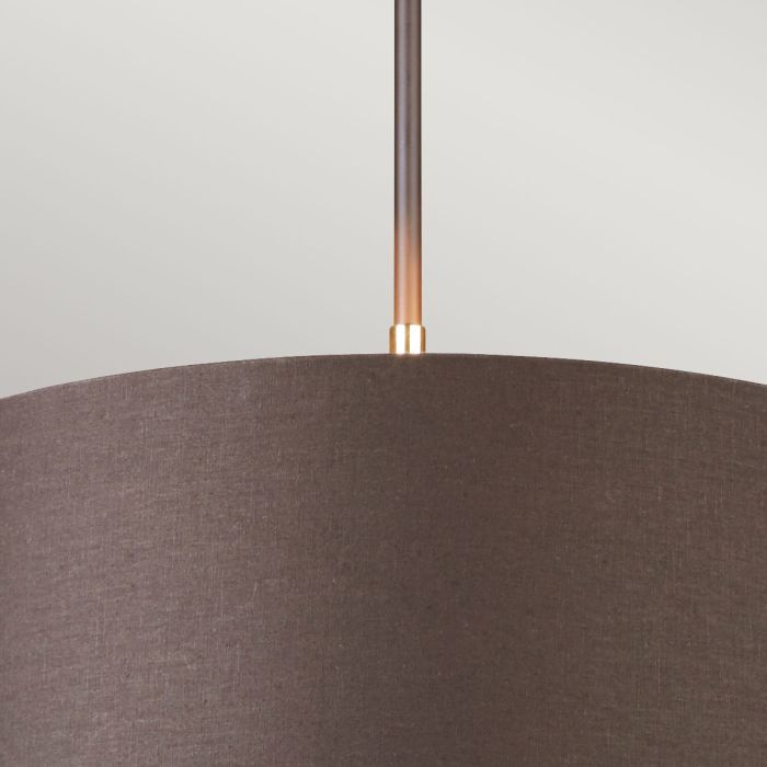 Balance 1 Light Pendant - Brown and Polished Brass