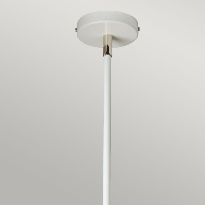 Balance 1 Light Pendant - White and Polished Nickel