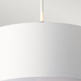 Balance 1 Light Pendant - White and Polished Nickel - Comet Lighting