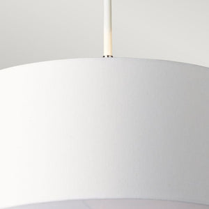 Balance 1-Light Pendant Ceiling Light White/Polished Nickel - Comet Lighting