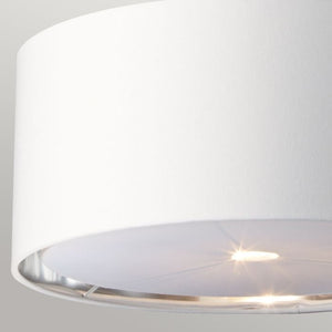 Balance 1-Light Pendant Ceiling Light White/Polished Nickel - Comet Lighting