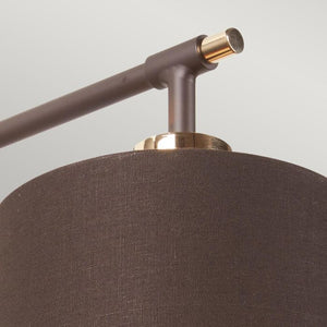 Balance 1 Light Wall Light - Brown and Polished Brass - Comet Lighting