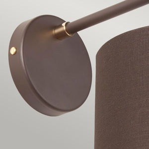 Balance 1 Light Wall Light - Brown and Polished Brass - Comet Lighting