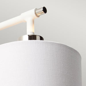 Balance 1 Light Wall Light - White and Polished Nickel - Comet Lighting