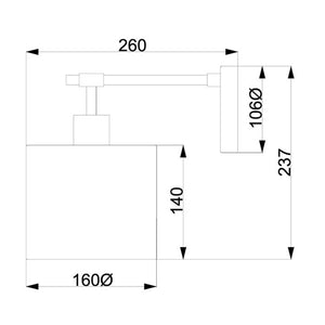 Balance 1 Light Wall Light - White and Polished Nickel - Comet Lighting