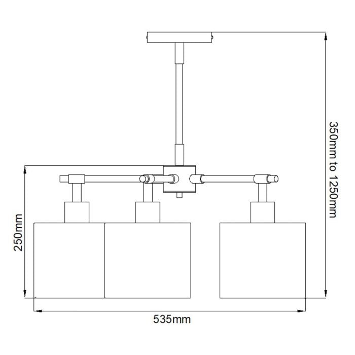 Balance 5-Light Chandelier Brown/Polished Brass