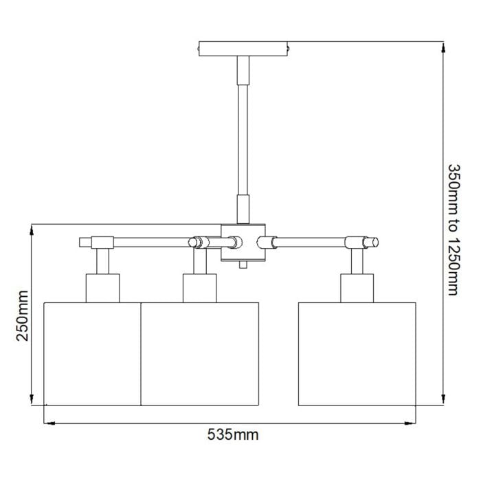 Balance 5-Light Chandelier White/Polished Nickel