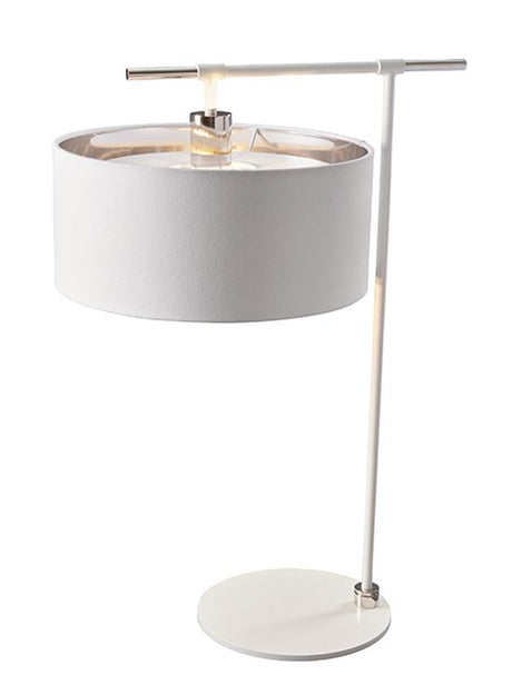 Balance 1-Light Table Lamp White/Polished Nickel