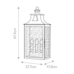 Balmoral Outdoor Wall Lantern Bronze - Comet Lighting