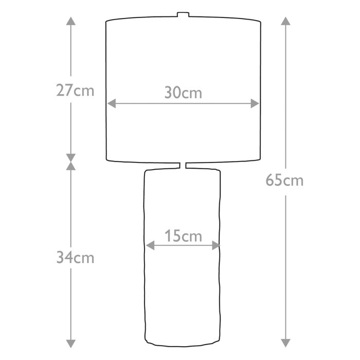 Barbican 1-Light Table Lamp - Comet Lighting