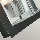 Basel 1 Light Wall Lantern - Black With Clear Glass - Comet Lighting
