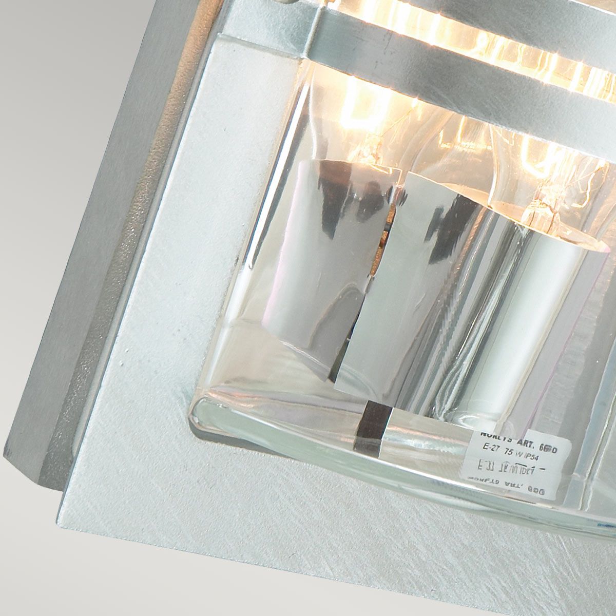 Basel 1 Light Wall Lantern - Galvanised With Clear Glass - Comet Lighting
